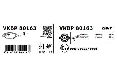 SKF VKBP 80163 EAN: 7316581299195.