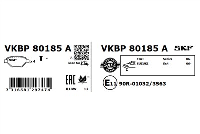 SKF VKBP 80185 A EAN: 7316581297474.