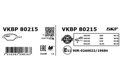 SKF VKBP 80215 EAN: 7316581298167.