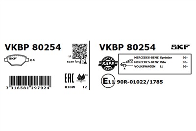 SKF VKBP 80254 EAN: 7316581297924.