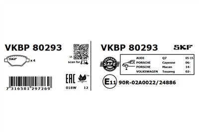 SKF VKBP 80293 EAN: 7316581297269.