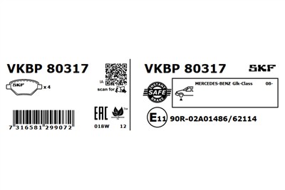 SKF VKBP 80317 EAN: 7316581299072.
