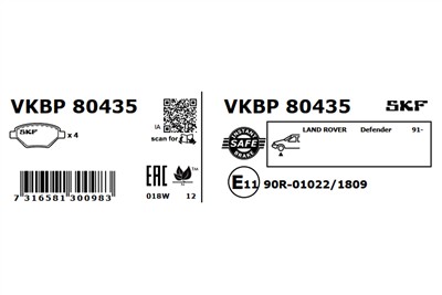SKF VKBP 80435 EAN: 7316581300983.