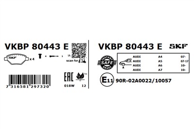 SKF VKBP 80443 E EAN: 7316581297320.
