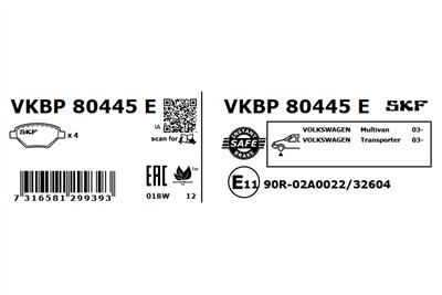 SKF VKBP 80445 E EAN: 7316581299393.