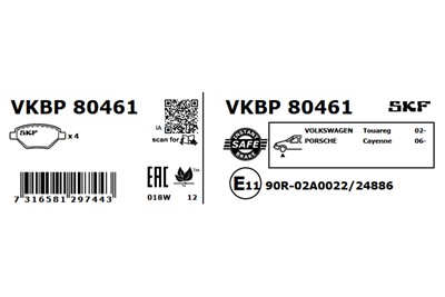 SKF VKBP 80461 EAN: 7316581297443.