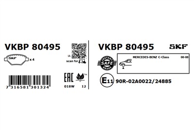 SKF VKBP 80495 EAN: 7316581301324.