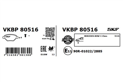 SKF VKBP 80516 EAN: 7316581301300.