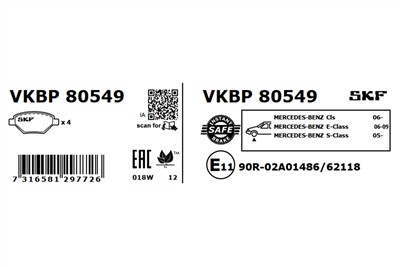 SKF VKBP 80549 EAN: 7316581297726.