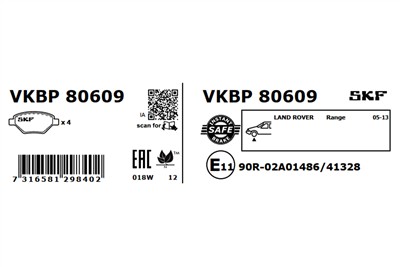SKF VKBP 80609 EAN: 7316581298402.
