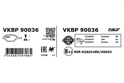 SKF VKBP 90036 EAN: 7316581297085.