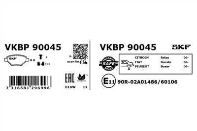 SKF VKBP 90045 EAN: 7316581296996.