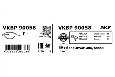 SKF VKBP 90058 EAN: 7316581297030.