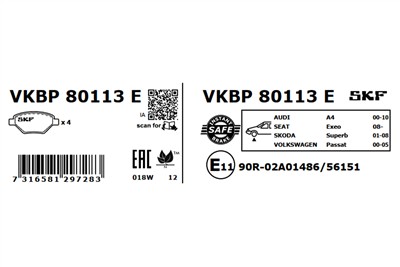 SKF VKBP 80113 E EAN: 7316581297283.