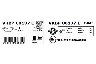 SKF VKBP 80137 E EAN: 7316581298655.