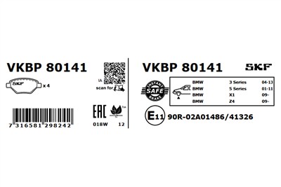 SKF VKBP 80141 EAN: 7316581298242.
