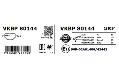 SKF VKBP 80144 EAN: 7316581298853.