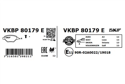 SKF VKBP 80179 E EAN: 7316581298211.
