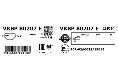 SKF VKBP 80207 E EAN: 7316581299133.