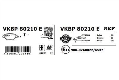 SKF VKBP 80210 E EAN: 7316581298440.