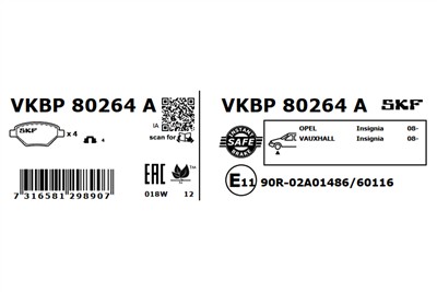 SKF VKBP 80264 A EAN: 7316581298907.