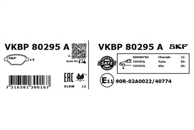 SKF VKBP 80295 A EAN: 7316581300167.