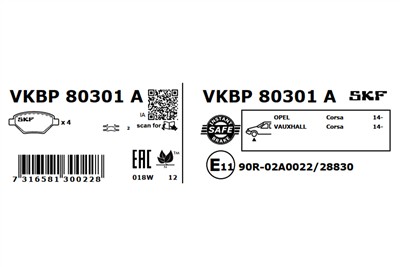 SKF VKBP 80301 A EAN: 7316581300228.
