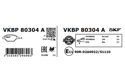 SKF VKBP 80304 A EAN: 7316581296903.