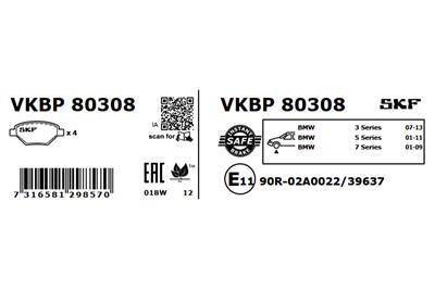 SKF VKBP 80308 EAN: 7316581298570.