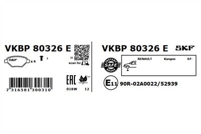 SKF VKBP 80326 E EAN: 7316581300310.