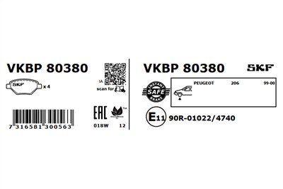 SKF VKBP 80380 EAN: 7316581300563.
