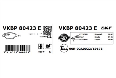 SKF VKBP 80423 E EAN: 7316581300921.