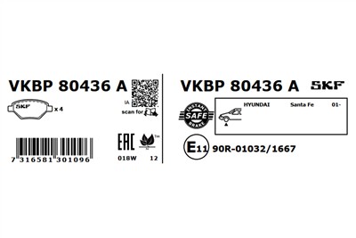 SKF VKBP 80436 A EAN: 7316581301096.