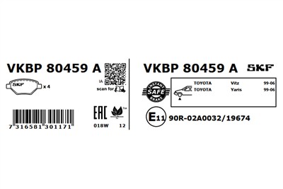 SKF VKBP 80459 A EAN: 7316581301171.