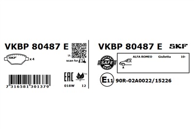 SKF VKBP 80487 E EAN: 7316581301379.
