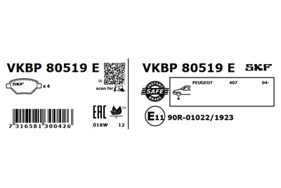 SKF VKBP 80519 E EAN: 7316581300426.