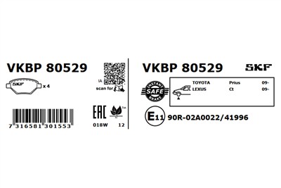SKF VKBP 80529 EAN: 7316581301553.