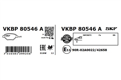 SKF VKBP 80546 A EAN: 7316581299256.