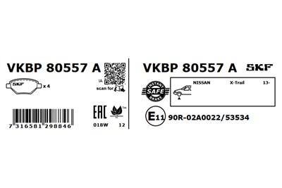 SKF VKBP 80557 A EAN: 7316581298846.