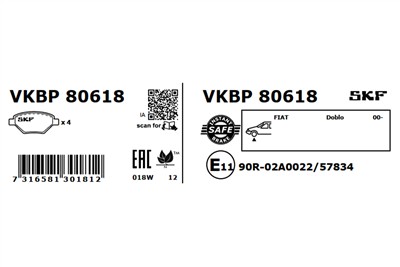 SKF VKBP 80618 EAN: 7316581301812.