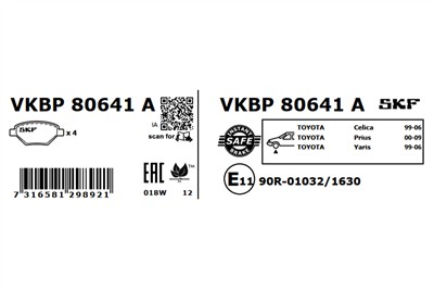 SKF VKBP 80641 A EAN: 7316581298921.