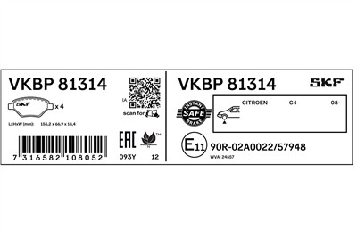 SKF VKBP 81314 EAN: 7316582108052.