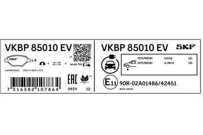 SKF VKBP 85010 EV EAN: 7316582107864.