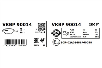 SKF VKBP 90014 EAN: 7316581296088.