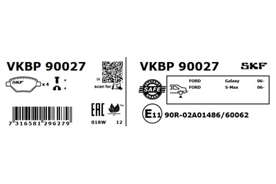 SKF VKBP 90027 EAN: 7316581296279.