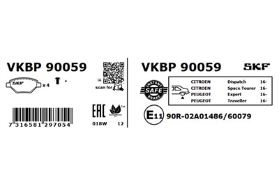 SKF VKBP 90059 EAN: 7316581297054.