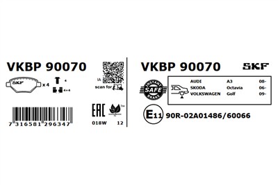 SKF VKBP 90070 EAN: 7316581296347.