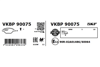 SKF VKBP 90075 EAN: 7316581296132.