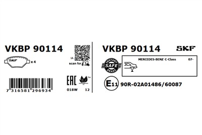 SKF VKBP 90114 EAN: 7316581296934.