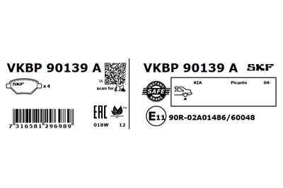SKF VKBP 90139 A EAN: 7316581296989.